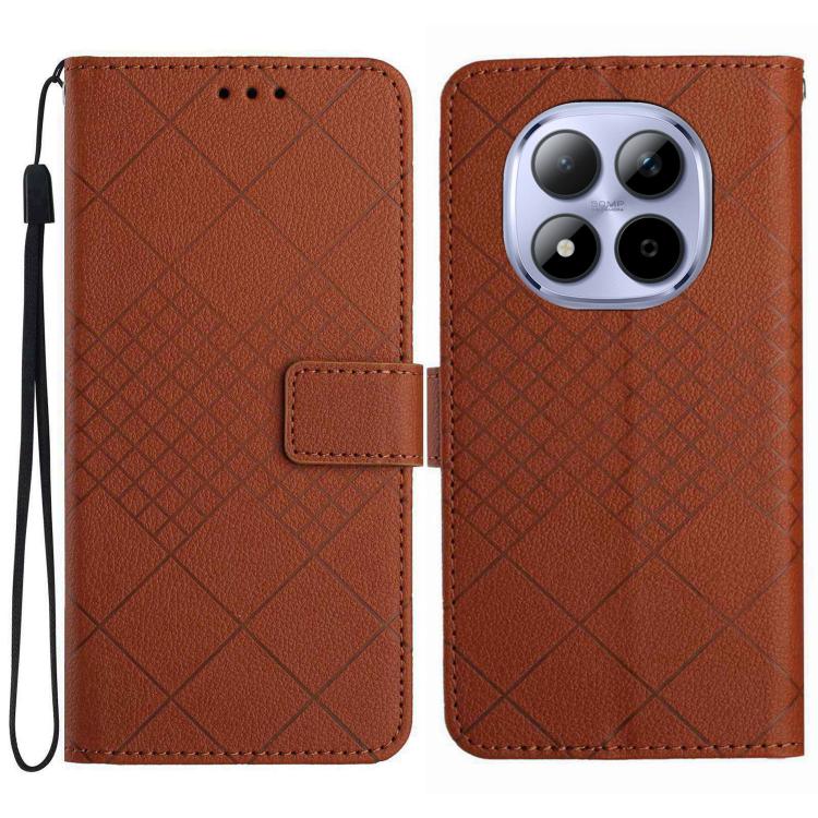 For Redmi Note 15 Pro 5G Global 163.6mm Rhombic Grid Texture Leather Phone Case(Brown)
For Redmi Note 15 Pro 5G Global 163.6mm Rhombic Grid Texture Leather Phone Case(Brown)