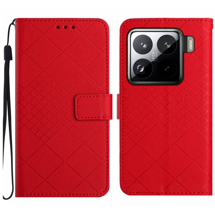 For Xiaomi 15 Pro Rhombic Grid Texture Leather Phone Case(Red)
For Xiaomi 15 Pro Rhombic Grid Texture Leather Phone Case(Red)