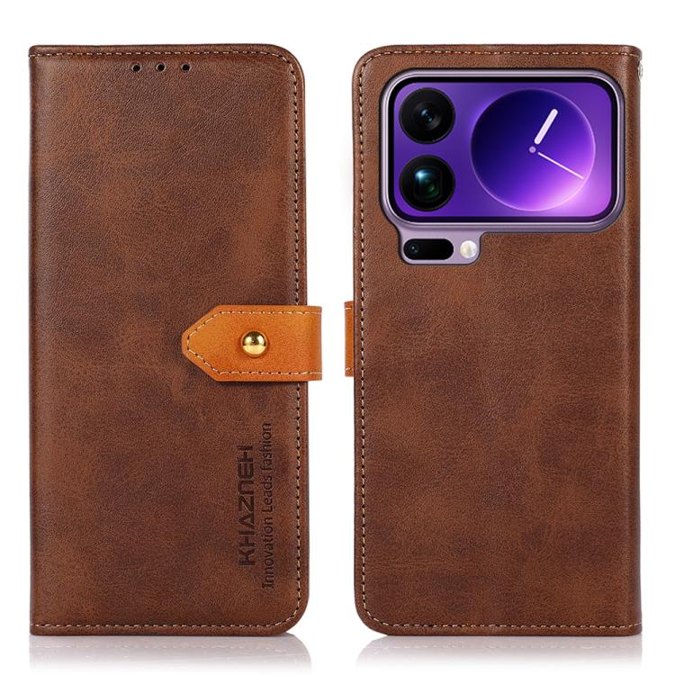 For Xiaomi 17 Pro KHAZNEH Cowhide Texture Flip Leather Phone Case(Brown)
For Xiaomi 17 Pro KHAZNEH Cowhide Texture Flip Leather Phone Case(Brown)