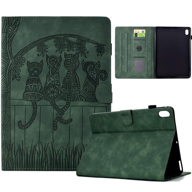 For Samsung Galaxy Tab S11 Cats Embossed Leather Smart Tablet Case(Green)
For Samsung Galaxy Tab S11 Cats Embossed Leather Smart Tablet Case(Green)