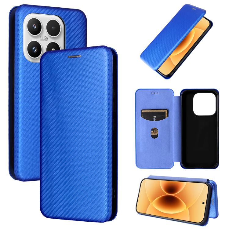 For Xiaomi 17 Carbon Fiber Texture Flip Leather Phone Case(Blue)
For Xiaomi 17 Carbon Fiber Texture Flip Leather Phone Case(Blue)