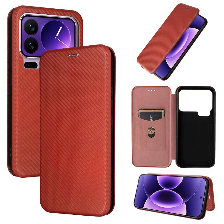 For Xiaomi 17 Pro Max Carbon Fiber Texture Flip Leather Phone Case(Brown)
For Xiaomi 17 Pro Max Carbon Fiber Texture Flip Leather Phone Case(Brown)