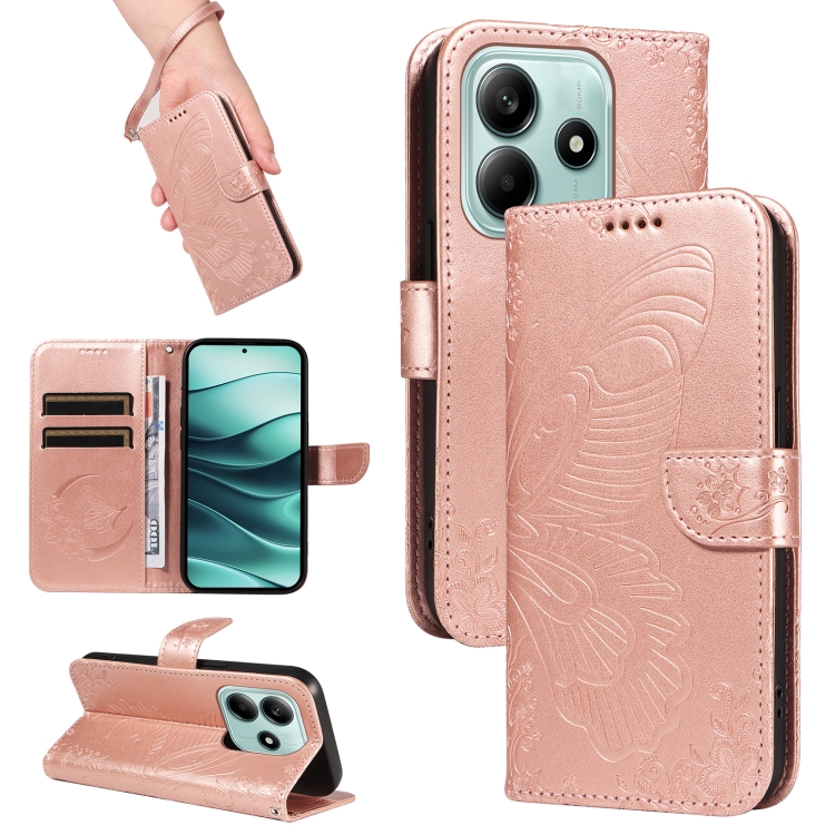 For Redmi Note 14 5G Swallowtail Butterfly Embossed Leather Phone Case(Rose Gold)
For Redmi Note 14 5G Swallowtail Butterfly Embossed Leather Phone Case(Rose Gold)