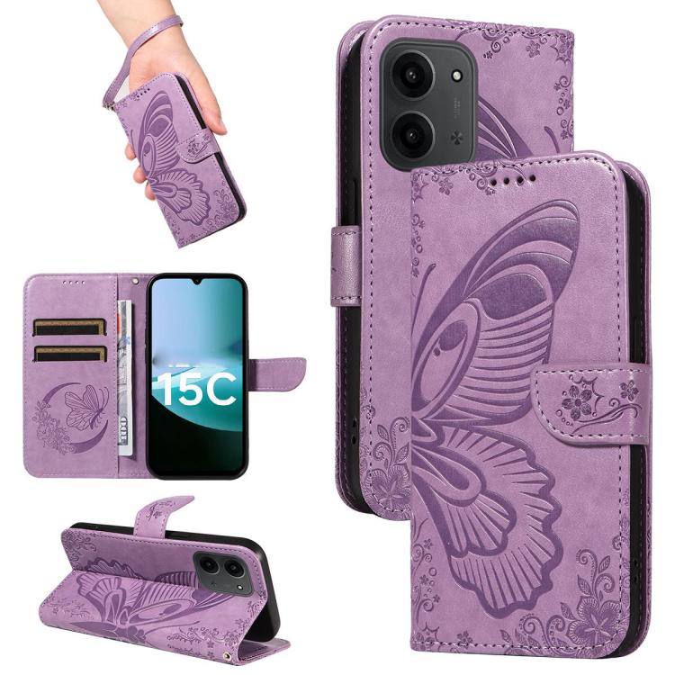 For Redmi 15C 5G / 4G Global 171mm Swallowtail Butterfly Embossed Leather Phone Case(Purple)
For Redmi 15C 5G / 4G Global 171mm Swallowtail Butterfly Embossed Leather Phone Case(Purple)