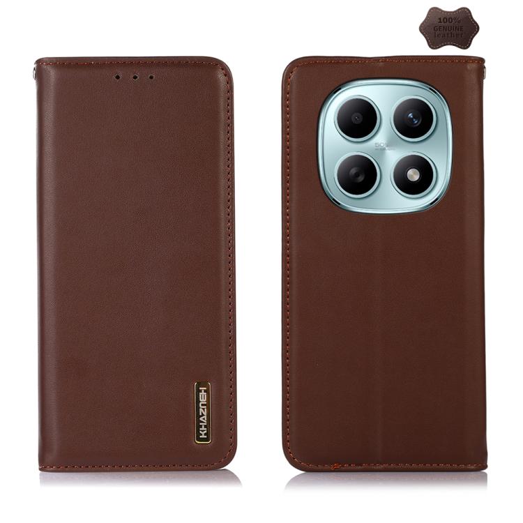 For Redmi Note 15 5G Global 164mm KHAZNEH Nappa Top Layer Cowhide Leather Phone Case(Brown)
For Redmi Note 15 5G Global 164mm KHAZNEH Nappa Top Layer Cowhide Leather Phone Case(Brown)