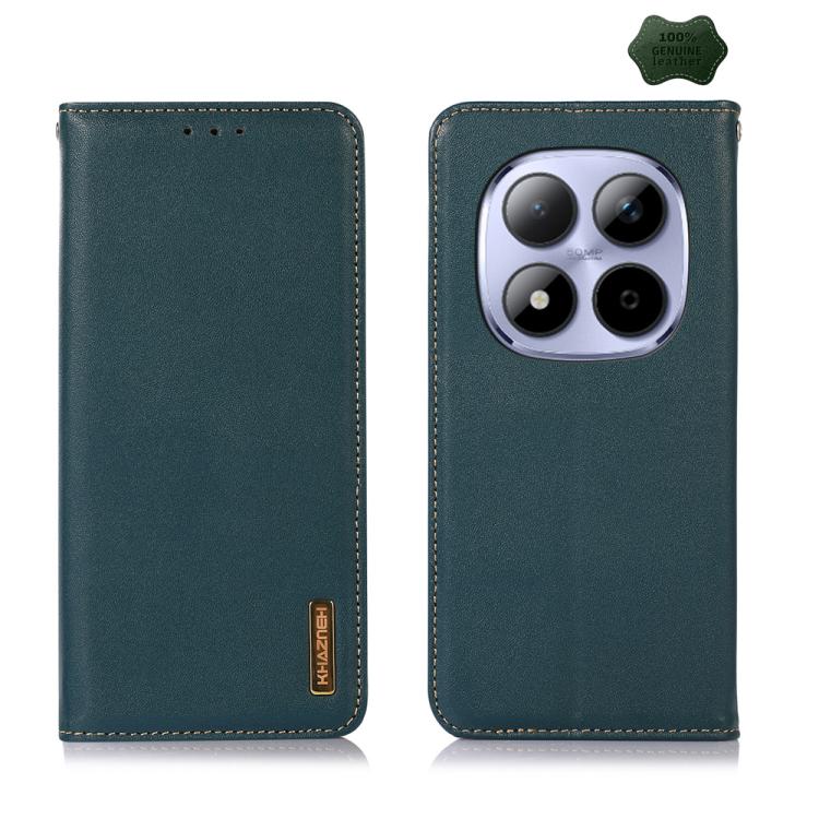 For Redmi Note 15 Pro 4G Global 163.2mm KHAZNEH Nappa Top Layer Cowhide Leather Phone Case(Green)
For Redmi Note 15 Pro 4G Global 163.2mm KHAZNEH Nappa Top Layer Cowhide Leather Phone Case(Green)