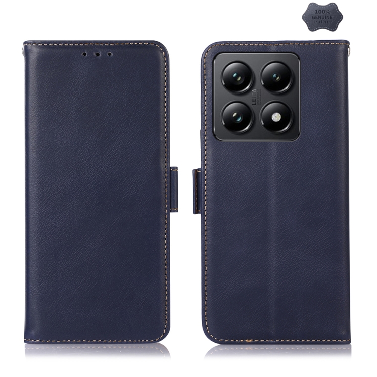 For Xiaomi 14T Magnetic Crazy Horse Texture Genuine Leather RFID Phone Case(Blue)
For Xiaomi 14T Magnetic Crazy Horse Texture Genuine Leather RFID Phone Case(Blue)