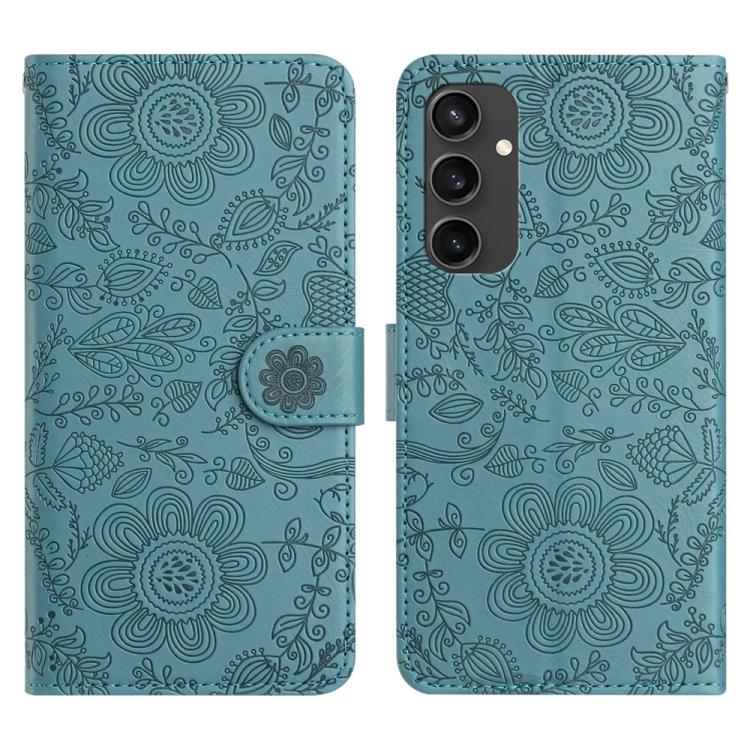 For Samsung Galaxy S24 FE 5G Floral Embossed Pattern Leather Phone Case(Dark Green)
For Samsung Galaxy S24 FE 5G Floral Embossed Pattern Leather Phone Case(Dark Green)