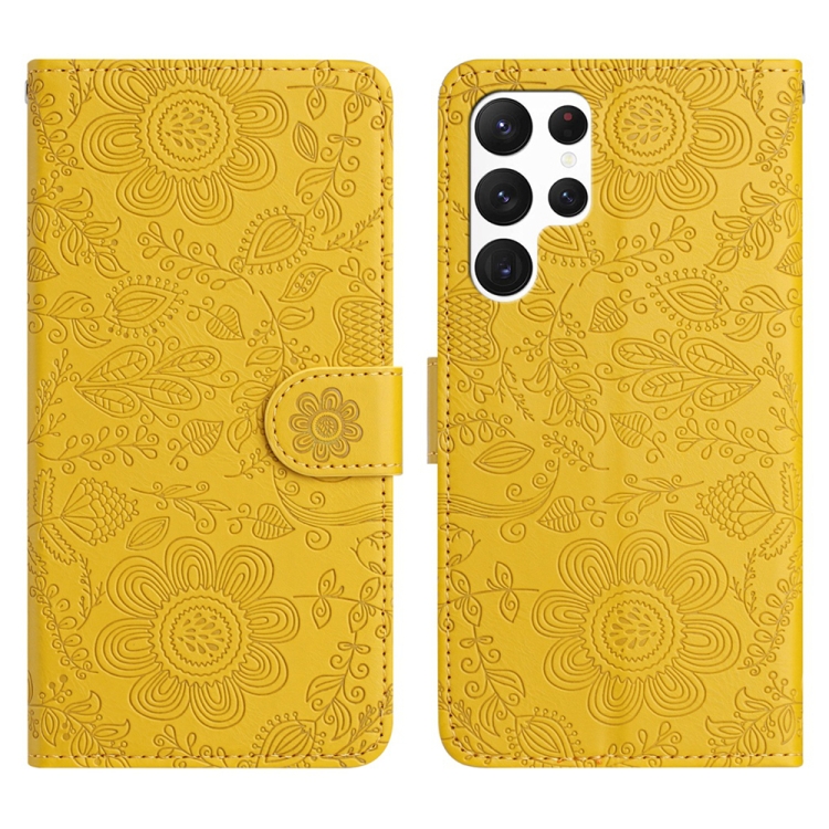 For Samsung Galaxy S23 Ultra 5G Floral Embossed Pattern Leather Phone Case(Yellow)
For Samsung Galaxy S23 Ultra 5G Floral Embossed Pattern Leather Phone Case(Yellow)