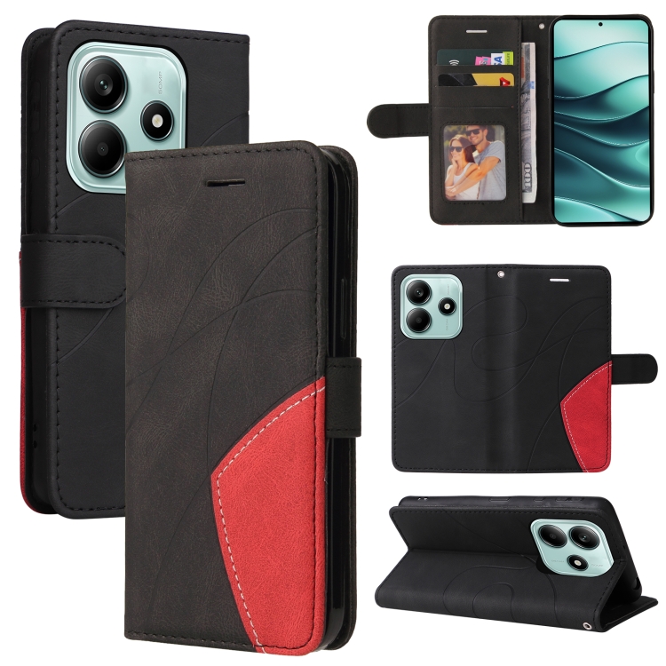 For Redmi Note 14 5G Dual-color Splicing Flip Leather Phone Case(Black)
For Redmi Note 14 5G Dual-color Splicing Flip Leather Phone Case(Black)