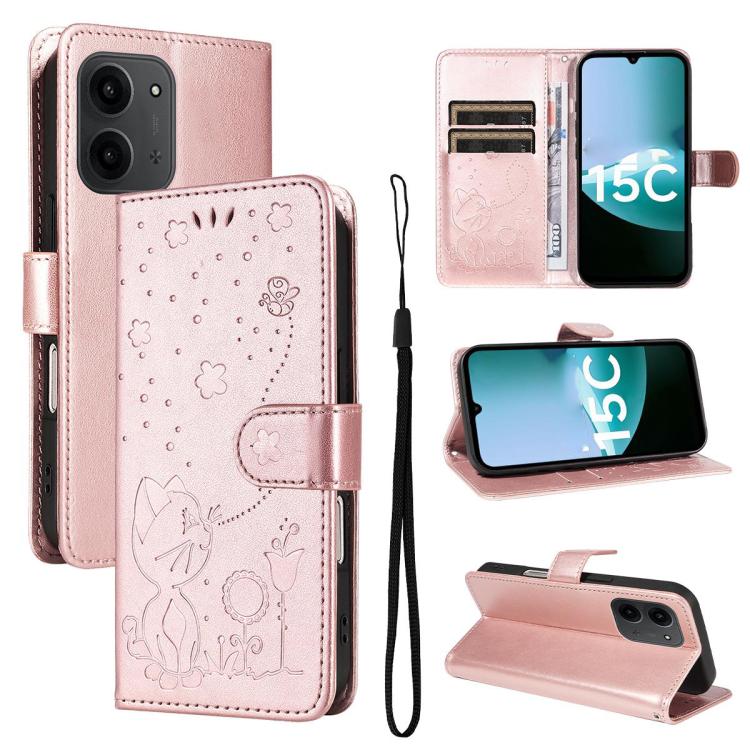 For Redmi 15C 5G / 4G EU 173mm Cat and Bee Embossed Flip Leather Phone Case(Rose Gold)
For Redmi 15C 5G / 4G EU 173mm Cat and Bee Embossed Flip Leather Phone Case(Rose Gold)