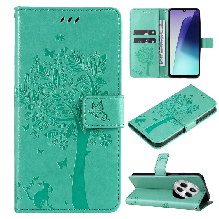 For Redmi 14C 4G Global Tree & Cat Embossed Pattern Flip Leather Phone Case(Green)
For Redmi 14C 4G Global Tree & Cat Embossed Pattern Flip Leather Phone Case(Green)