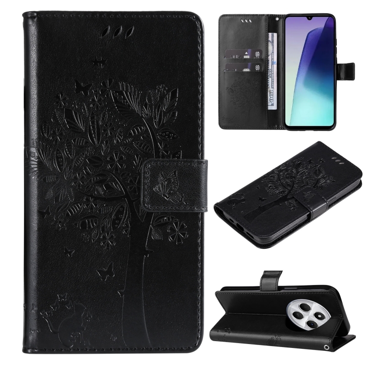 For Redmi 14C 4G Global Tree & Cat Embossed Pattern Flip Leather Phone Case(Black)
For Redmi 14C 4G Global Tree & Cat Embossed Pattern Flip Leather Phone Case(Black)