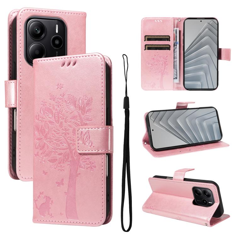 For Redmi Note 14 4G Global 163.25mm Tree & Cat Embossed Pattern Flip Leather Phone Case(Rose Gold)
For Redmi Note 14 4G Global 163.25mm Tree & Cat Embossed Pattern Flip Leather Phone Case(Rose Gold)