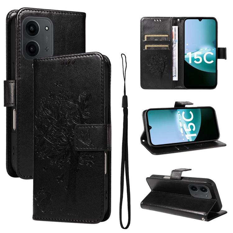 For Redmi 15C 5G / 4G Global 171mm Tree & Cat Embossed Pattern Flip Leather Phone Case(Black)
For Redmi 15C 5G / 4G Global 171mm Tree & Cat Embossed Pattern Flip Leather Phone Case(Black)