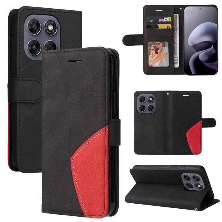 For Motorola Moto G67 5G/G77 5G Global Dual-color Splicing Flip Leather Phone Case(Black)
For Motorola Moto G67 5G/G77 5G Global Dual-color Splicing Flip Leather Phone Case(Black)