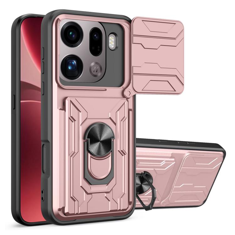 For OPPO Find X9 Pro Sliding Camshield TPU+PC Phone Case with Card Slot(Rose Gold)
For OPPO Find X9 Pro Sliding Camshield TPU+PC Phone Case with Card Slot(Rose Gold)