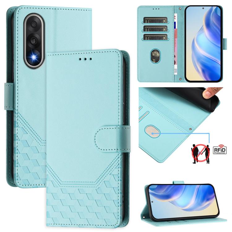 For OnePlus Ace 5 Ultra Honeycomb Embossing RFID Leather Phone Case(Mint Green)
For OnePlus Ace 5 Ultra Honeycomb Embossing RFID Leather Phone Case(Mint Green)