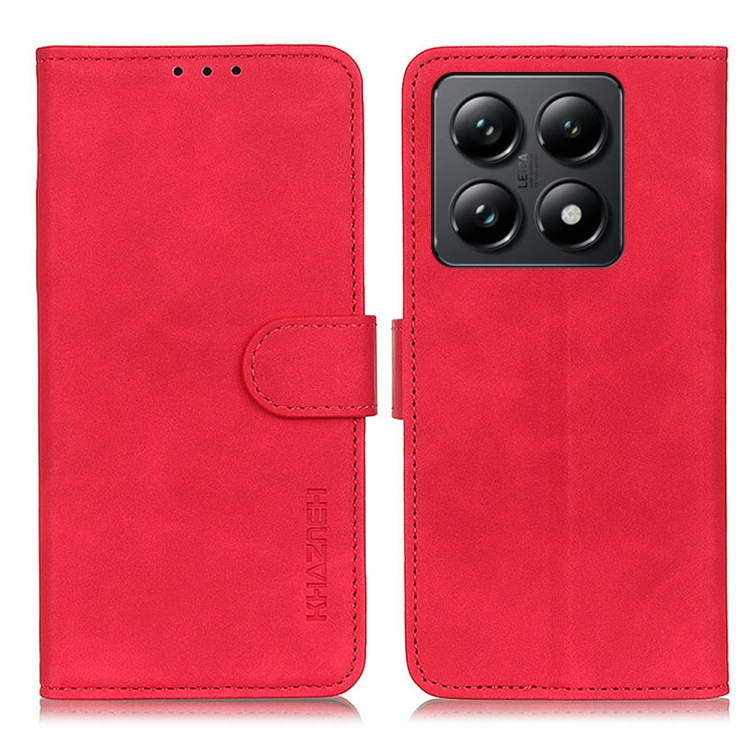 For Xiaomi 14T Pro KHAZNEH Retro Texture Flip Leather Phone Case(Red)
For Xiaomi 14T Pro KHAZNEH Retro Texture Flip Leather Phone Case(Red)