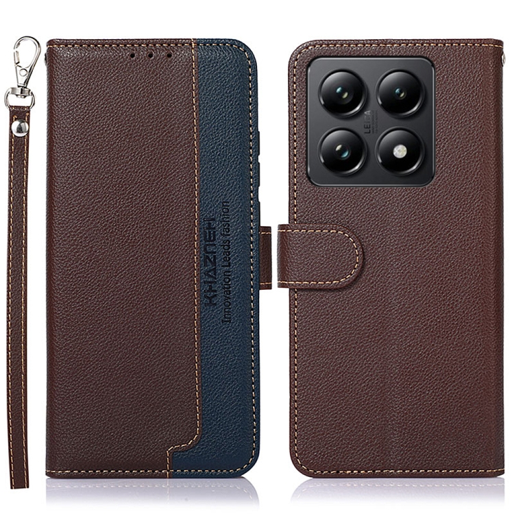 For Xiaomi 14T KHAZNEH Litchi Texture Leather RFID Phone Case(Brown)
For Xiaomi 14T KHAZNEH Litchi Texture Leather RFID Phone Case(Brown)