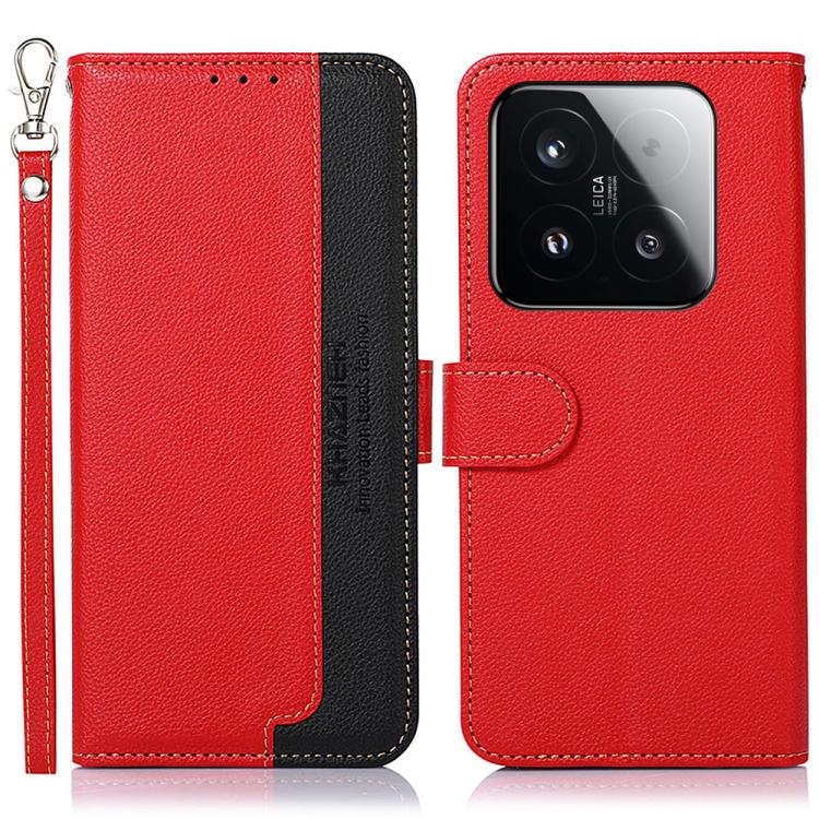 For Xiaomi 15T 5G KHAZNEH Litchi Texture Leather RFID Phone Case(Red)
For Xiaomi 15T 5G KHAZNEH Litchi Texture Leather RFID Phone Case(Red)