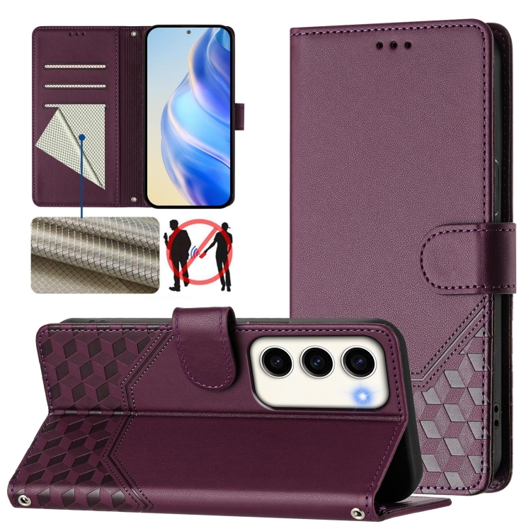 For Samsung Galaxy S23 5G Honeycomb Embossing RFID Leather Phone Case(Violet)
For Samsung Galaxy S23 5G Honeycomb Embossing RFID Leather Phone Case(Violet)