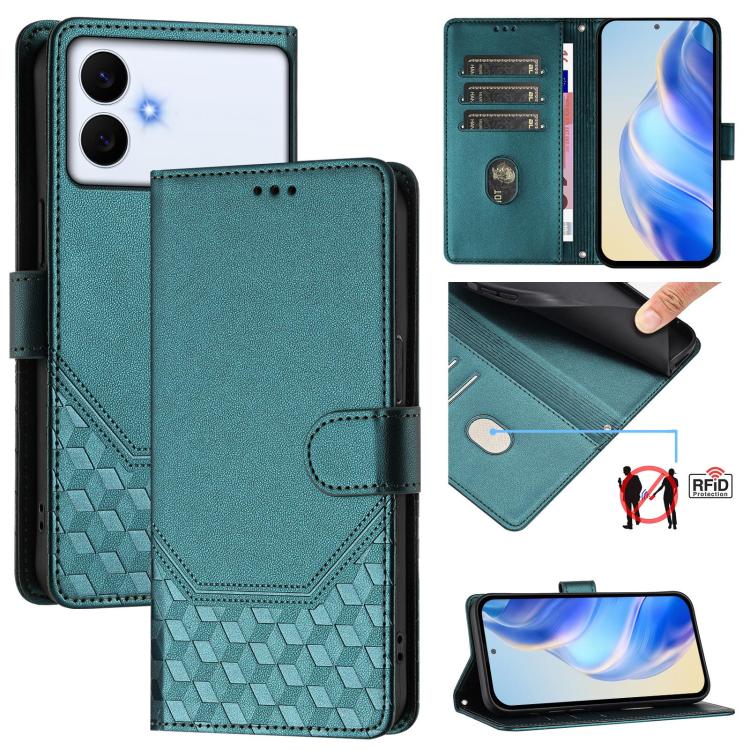 For Samsung Galaxy S26 Edge 5G Honeycomb Embossing RFID Leather Phone Case(Peacock Green)
For Samsung Galaxy S26 Edge 5G Honeycomb Embossing RFID Leather Phone Case(Peacock Green)