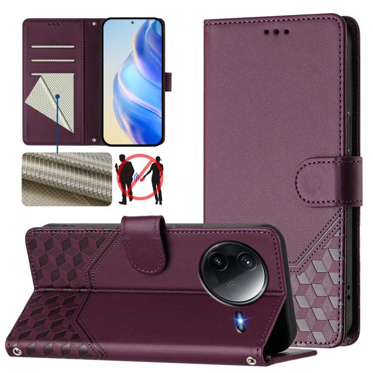 For Redmi K80 5G / K80 Pro 5G Honeycomb Embossing RFID Leather Phone Case(Violet)
For Redmi K80 5G / K80 Pro 5G Honeycomb Embossing RFID Leather Phone Case(Violet)