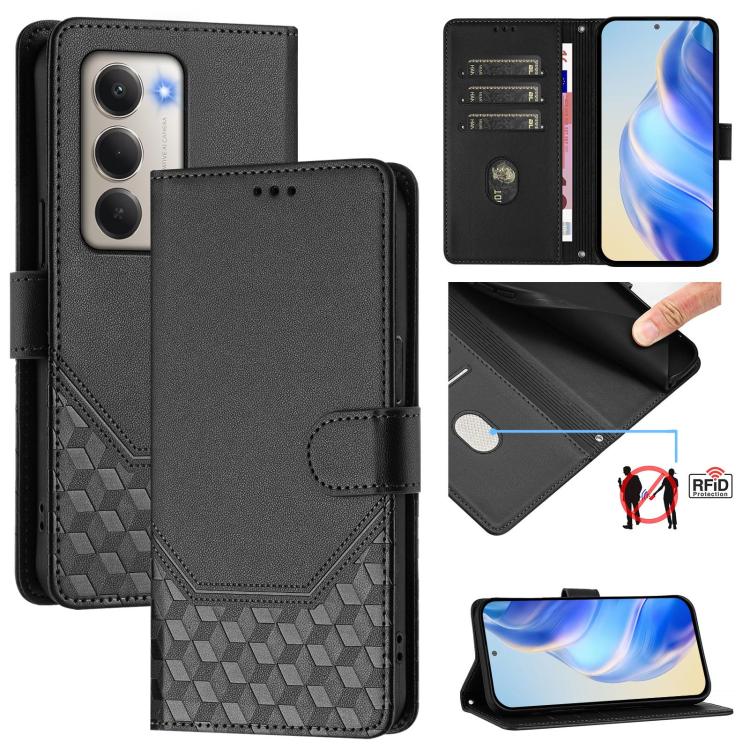 For Redmi 15 5G / 4G EU 171mm Honeycomb Embossing RFID Leather Phone Case(Black)
For Redmi 15 5G / 4G EU 171mm Honeycomb Embossing RFID Leather Phone Case(Black)