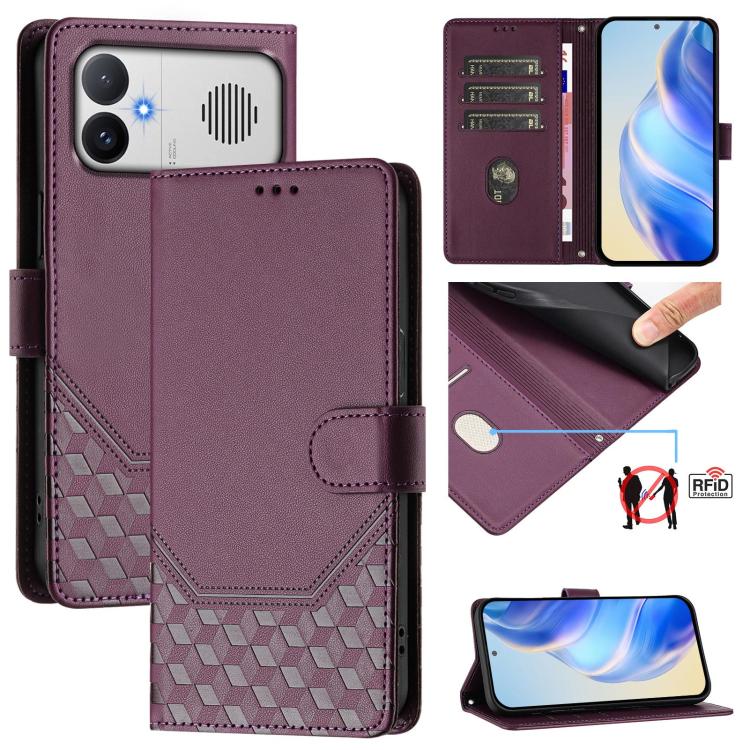 For Redmi K90 Max 5G Honeycomb Embossing RFID Leather Phone Case(Violet)
For Redmi K90 Max 5G Honeycomb Embossing RFID Leather Phone Case(Violet)