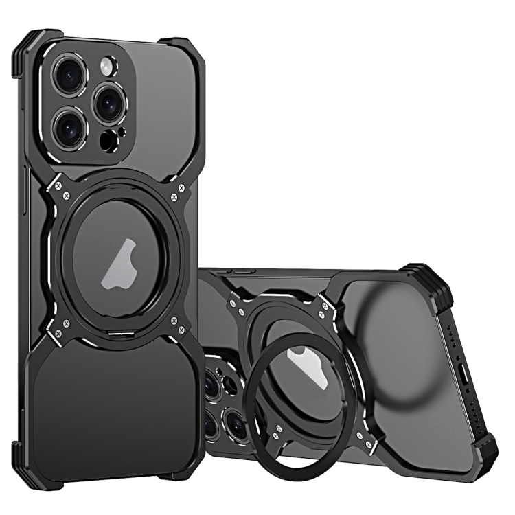 For iPhone 16 Pro Mechanical Arm Borderless MagSafe Holder Metal Phone Case(Black Silver)
For iPhone 16 Pro Mechanical Arm Borderless MagSafe Holder Metal Phone Case(Black Silver)
