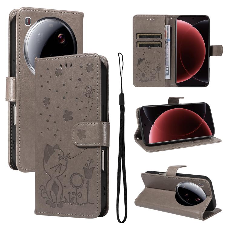 For Xiaomi 15 Ultra 5G Global Cat and Bee Embossed Flip Leather Phone Case(Grey)
For Xiaomi 15 Ultra 5G Global Cat and Bee Embossed Flip Leather Phone Case(Grey)