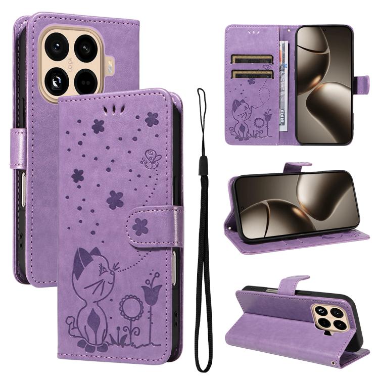 For Xiaomi 15T Pro 5G Cat and Bee Embossed Flip Leather Phone Case(Purple)
For Xiaomi 15T Pro 5G Cat and Bee Embossed Flip Leather Phone Case(Purple)
