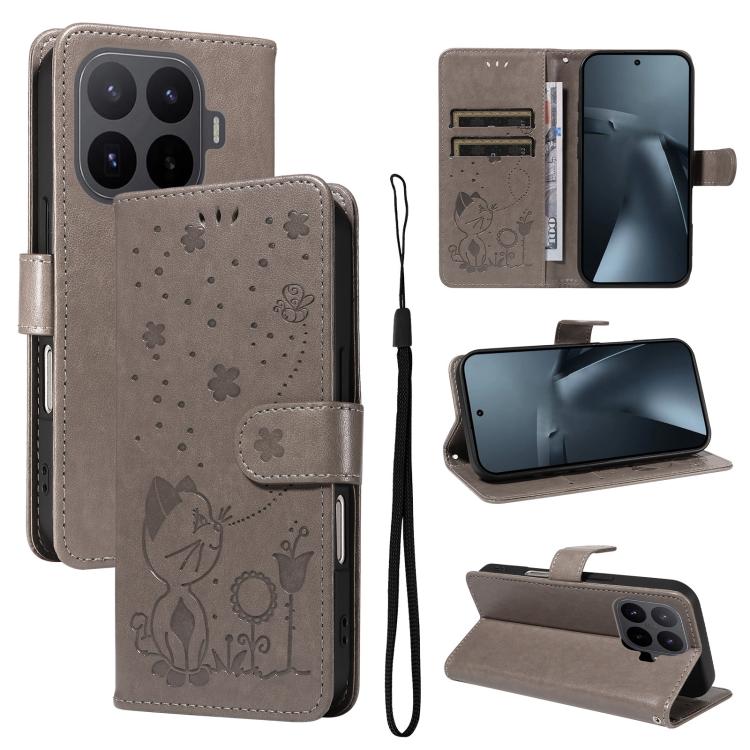 For Xiaomi 17T Pro 5G Global Cat and Bee Embossed Flip Leather Phone Case(Grey)
For Xiaomi 17T Pro 5G Global Cat and Bee Embossed Flip Leather Phone Case(Grey)