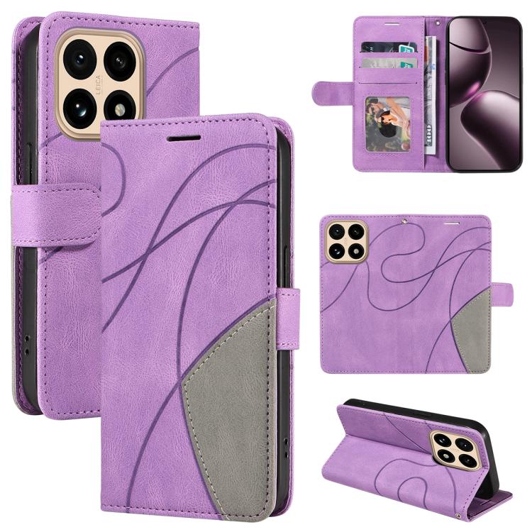 For Xiaomi 15T 5G Dual-color Splicing Flip Leather Phone Case(Purple)
For Xiaomi 15T 5G Dual-color Splicing Flip Leather Phone Case(Purple)