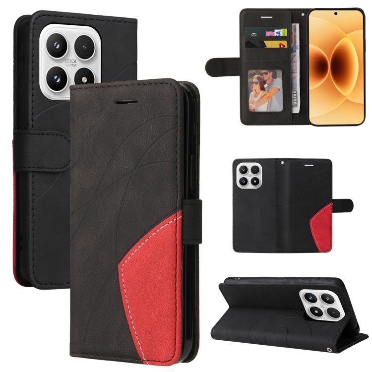 For Xiaomi 17 Dual-color Splicing Flip Leather Phone Case(Black)
For Xiaomi 17 Dual-color Splicing Flip Leather Phone Case(Black)