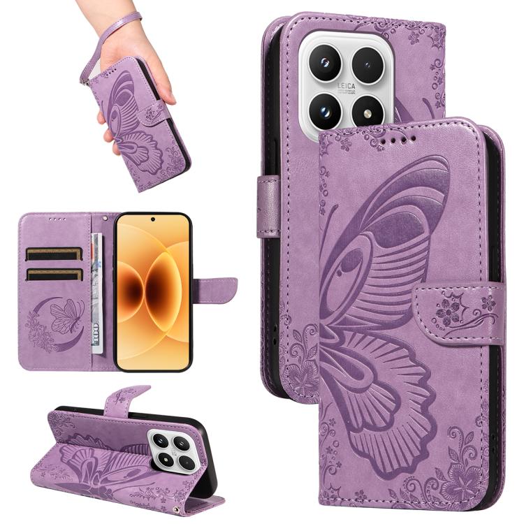 For Xiaomi 17 Swallowtail Butterfly Embossed Leather Phone Case(Purple)
For Xiaomi 17 Swallowtail Butterfly Embossed Leather Phone Case(Purple)