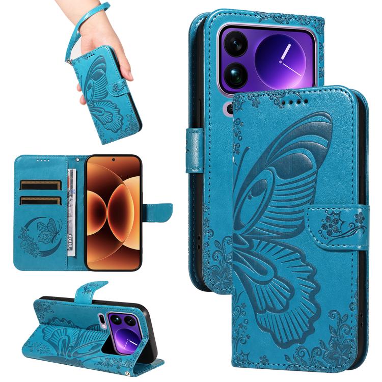 For Xiaomi 17 Pro Max Swallowtail Butterfly Embossed Leather Phone Case(Blue)
For Xiaomi 17 Pro Max Swallowtail Butterfly Embossed Leather Phone Case(Blue)