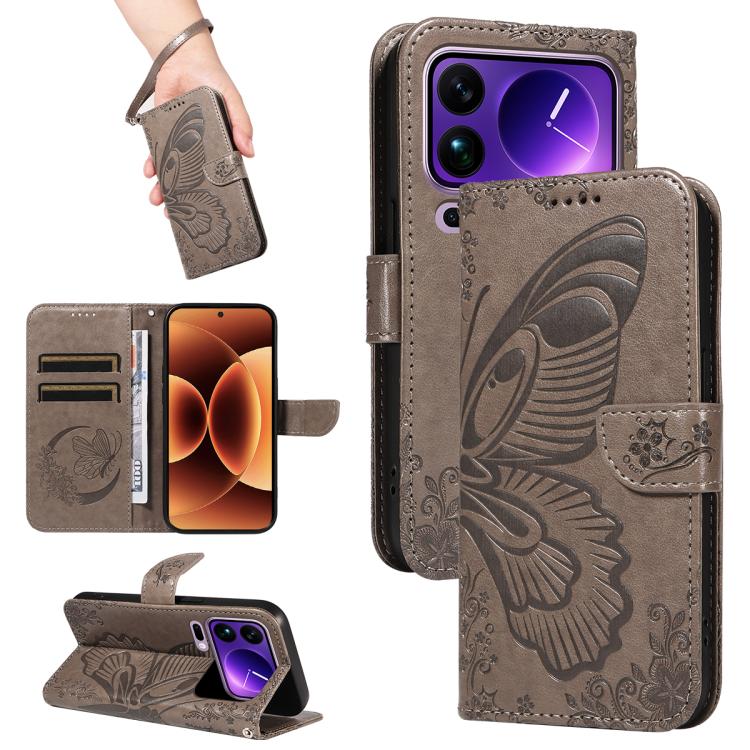 For Xiaomi 17 Pro Max Swallowtail Butterfly Embossed Leather Phone Case(Grey)
For Xiaomi 17 Pro Max Swallowtail Butterfly Embossed Leather Phone Case(Grey)