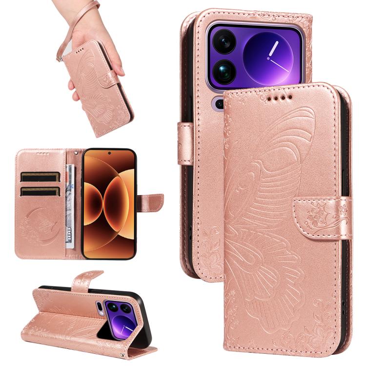 For Xiaomi 17 Pro Max Swallowtail Butterfly Embossed Leather Phone Case(Rose Gold)
For Xiaomi 17 Pro Max Swallowtail Butterfly Embossed Leather Phone Case(Rose Gold)