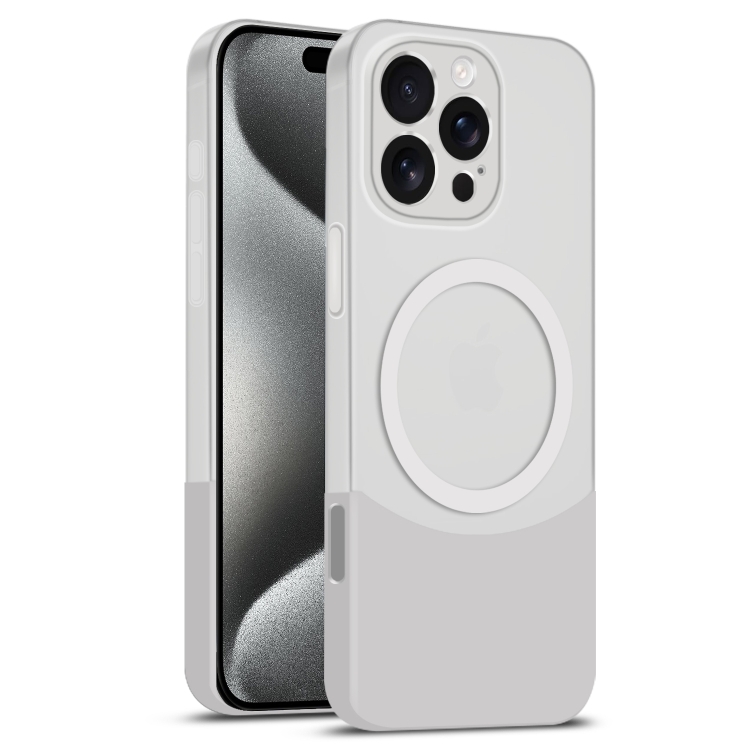 For iPhone 15 Pro Max Dual Color Stitching MagSafe Magnetic PC Phone Case(White)
For iPhone 15 Pro Max Dual Color Stitching MagSafe Magnetic PC Phone Case(White)
