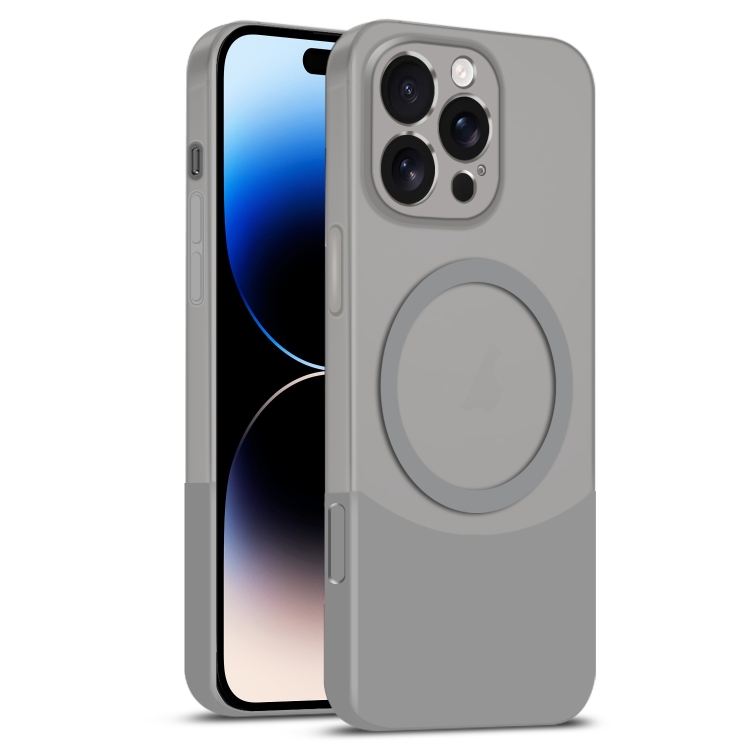 For iPhone 14 Pro Max Dual Color Stitching MagSafe Magnetic PC Phone Case(Grey)
For iPhone 14 Pro Max Dual Color Stitching MagSafe Magnetic PC Phone Case(Grey)