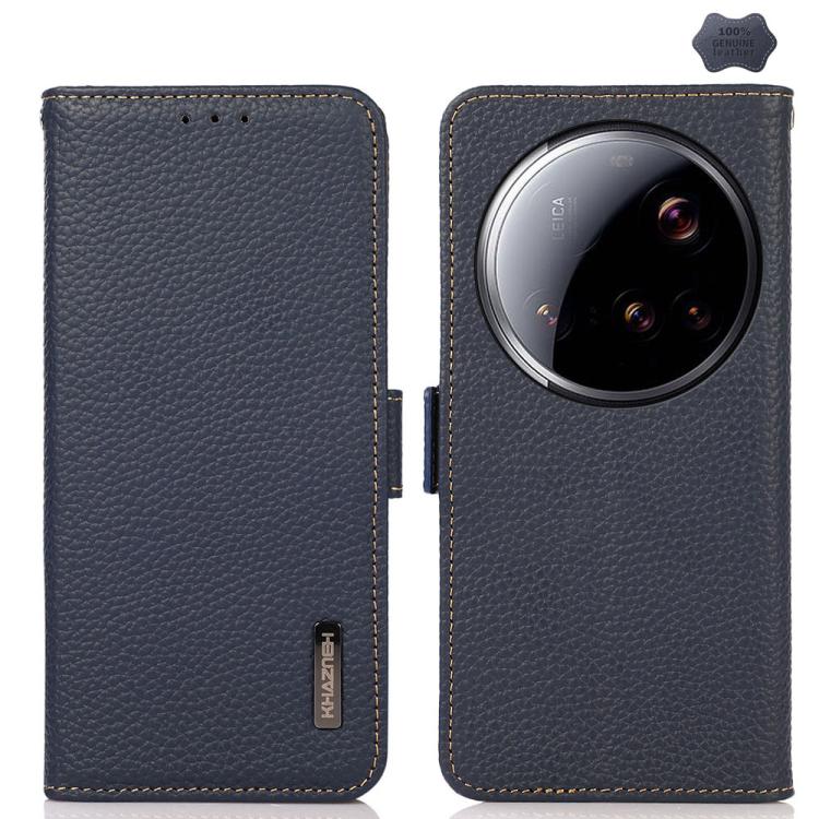 For Xiaomi 15 Ultra KHAZNEH Side-Magnetic Litchi Genuine Leather RFID Phone Case(Blue)
For Xiaomi 15 Ultra KHAZNEH Side-Magnetic Litchi Genuine Leather RFID Phone Case(Blue)