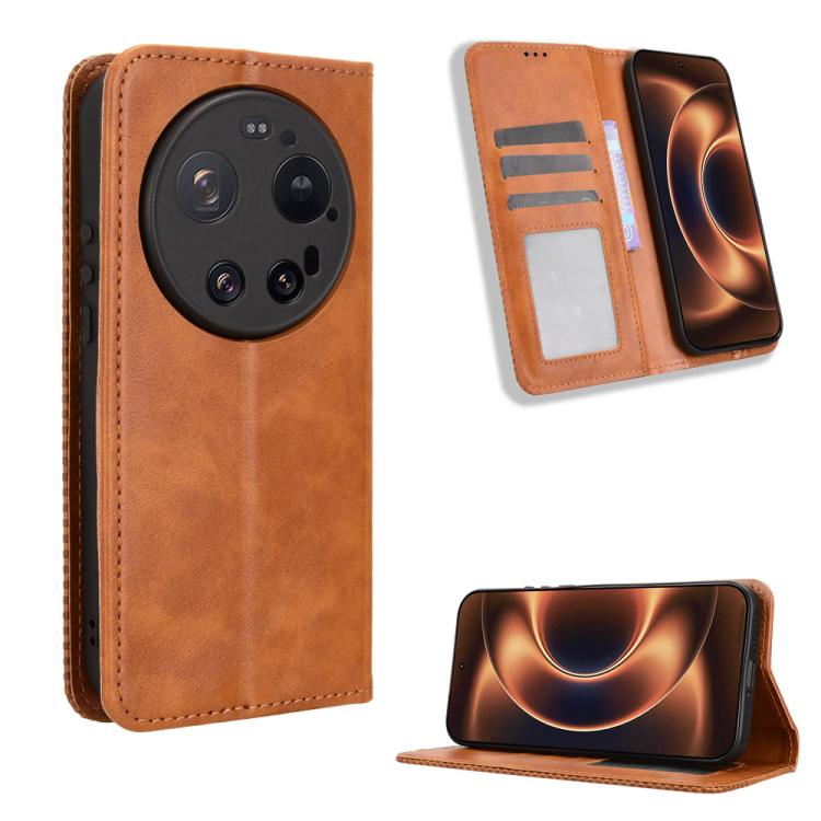 For Xiaomi 17 Ultra Magnetic Buckle Retro Texture Leather Phone Case(Brown)
For Xiaomi 17 Ultra Magnetic Buckle Retro Texture Leather Phone Case(Brown)