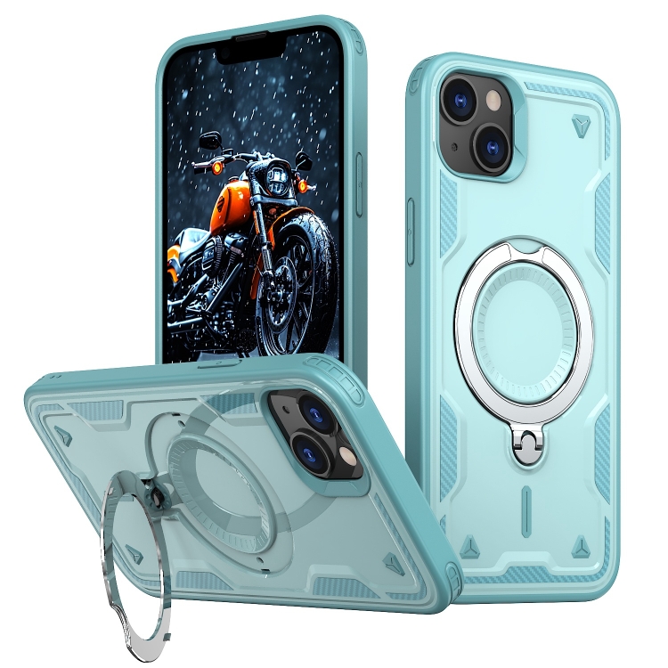 For iPhone 14 PC Hybrid TPU Armor MagSafe Ring Holder Phone Case(Light Blue)
For iPhone 14 PC Hybrid TPU Armor MagSafe Ring Holder Phone Case(Light Blue)