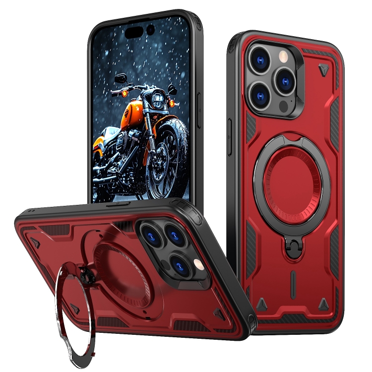For iPhone 13 Pro Max PC Hybrid TPU Armor MagSafe Ring Holder Phone Case(Red)
For iPhone 13 Pro Max PC Hybrid TPU Armor MagSafe Ring Holder Phone Case(Red)