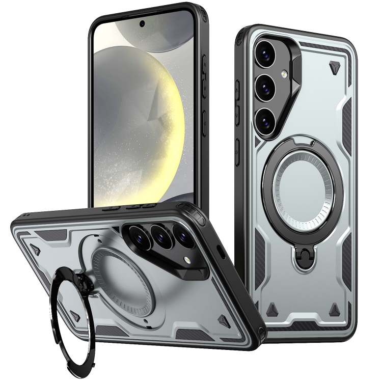 For Samsung Galaxy S24 5G PC Hybrid TPU Armor MagSafe Ring Holder Phone Case(Grey)
For Samsung Galaxy S24 5G PC Hybrid TPU Armor MagSafe Ring Holder Phone Case(Grey)