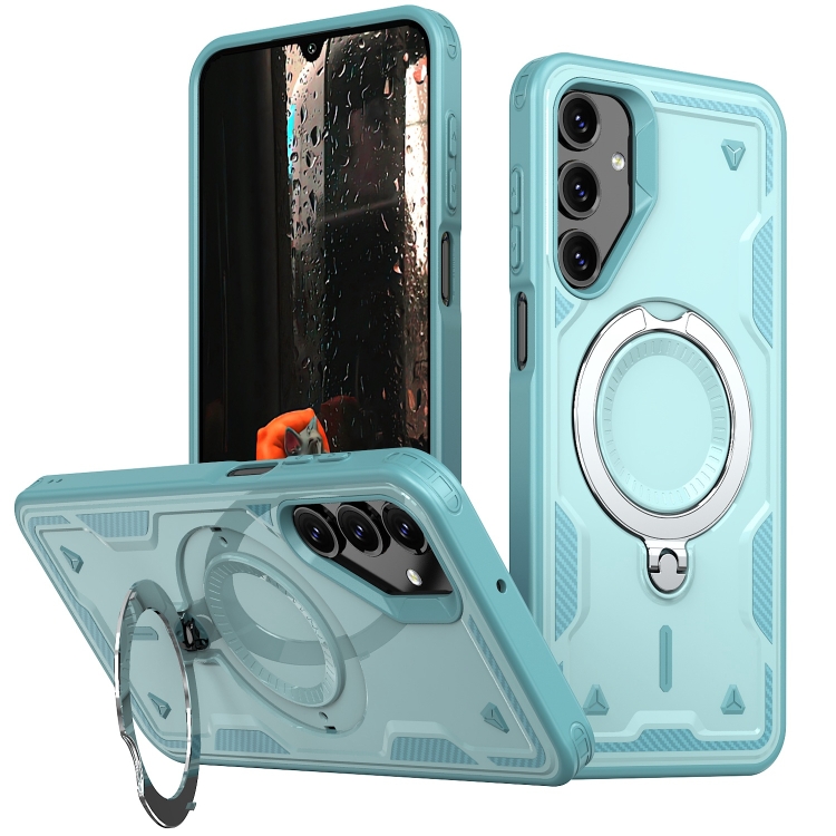 For Samsung Galaxy S24+ 5G PC Hybrid TPU Armor MagSafe Ring Holder Phone Case(Light Blue)
For Samsung Galaxy S24+ 5G PC Hybrid TPU Armor MagSafe Ring Holder Phone Case(Light Blue)