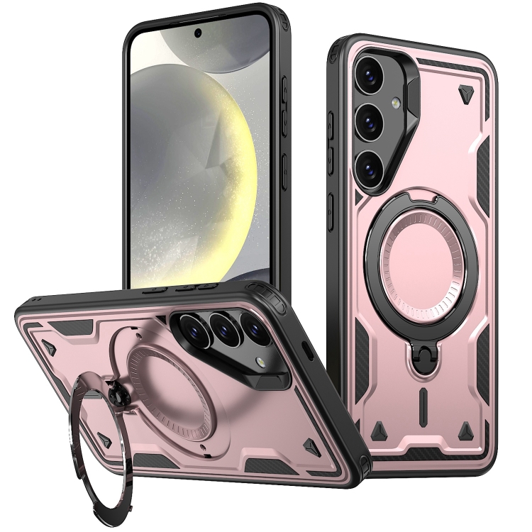 For Samsung Galaxy S24 FE 5G PC Hybrid TPU Armor MagSafe Ring Holder Phone Case(Rose Gold)
For Samsung Galaxy S24 FE 5G PC Hybrid TPU Armor MagSafe Ring Holder Phone Case(Rose Gold)