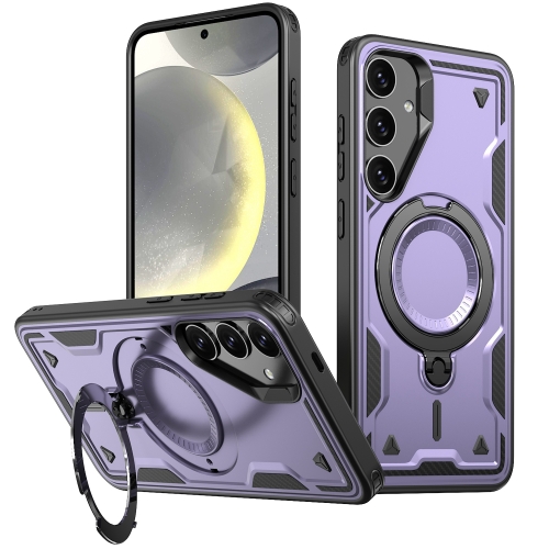 For Samsung Galaxy S24 FE 5G PC Hybrid TPU Armor MagSafe Ring Holder Phone Case(Purple)
For Samsung Galaxy S24 FE 5G PC Hybrid TPU Armor MagSafe Ring Holder Phone Case(Purple)